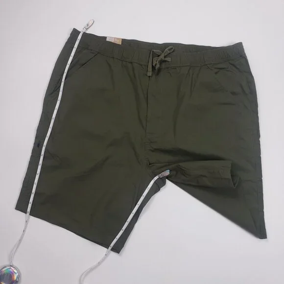 PrAna Double Peak E-Waist Shorts Men's XXL 8" Inseam Cargo Green Ripstop UPF 50+ - Picture 8 of 16